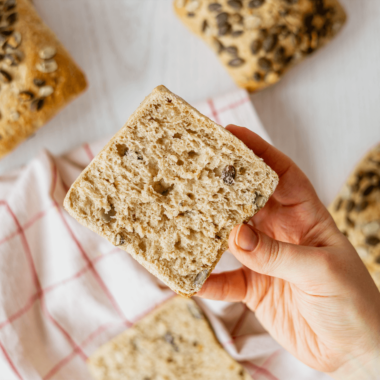 TheBrotBox German Pumpkin Seed Rolls Crumb Texture