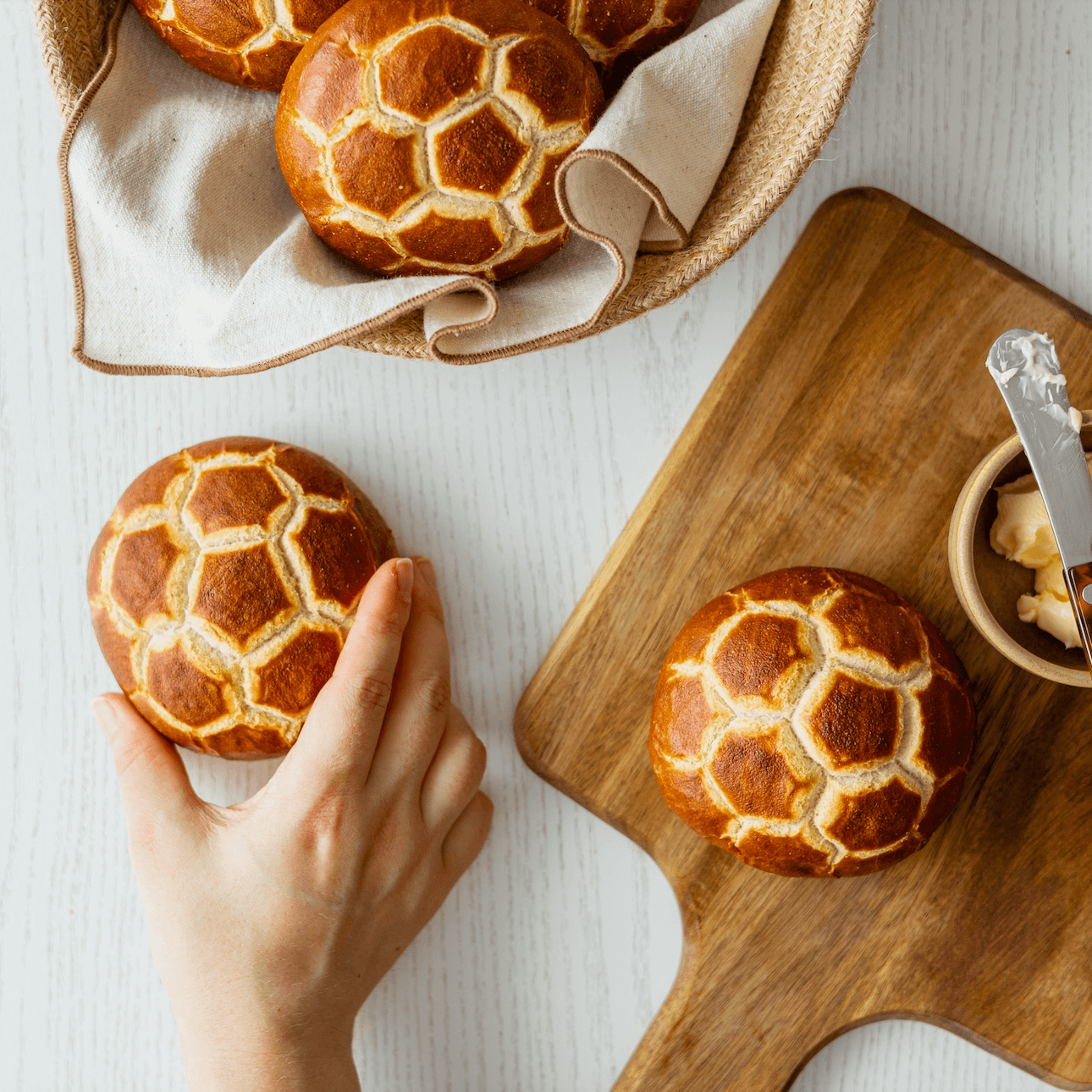 German Vegan Pretzel Sandwich Rolls - Size