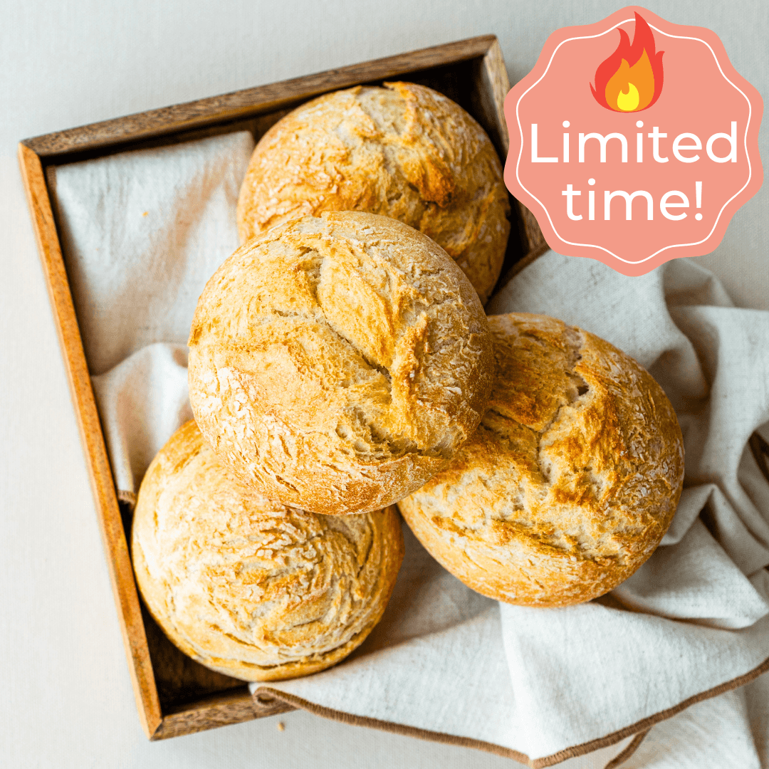 Crusty Golden Potato Rolls (4 pack)