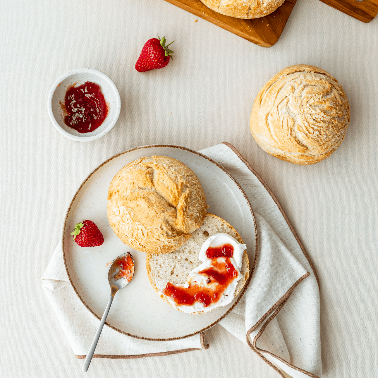 Crusty Golden Potato Rolls (4 pack)