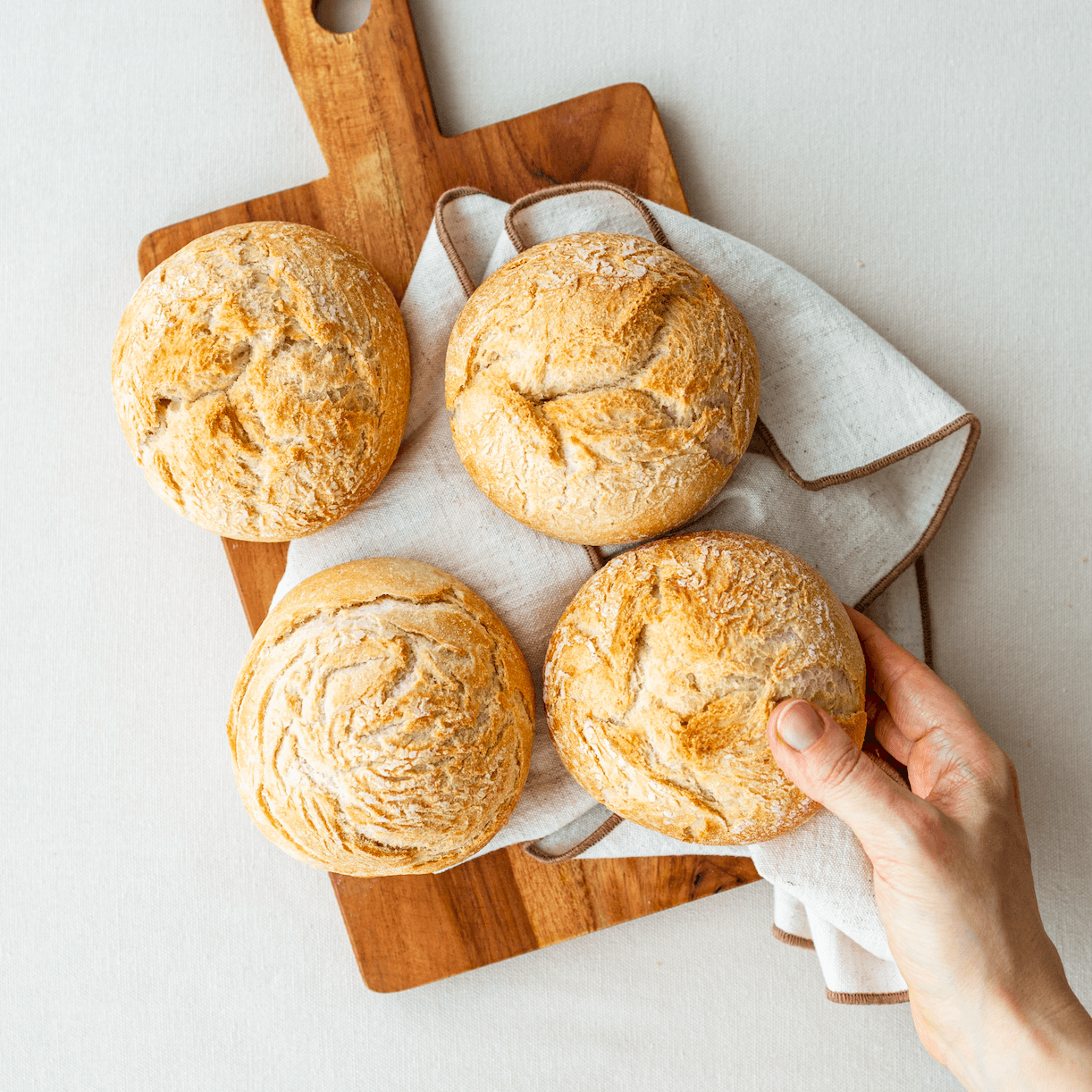 Crusty Golden Potato Rolls (4 pack)
